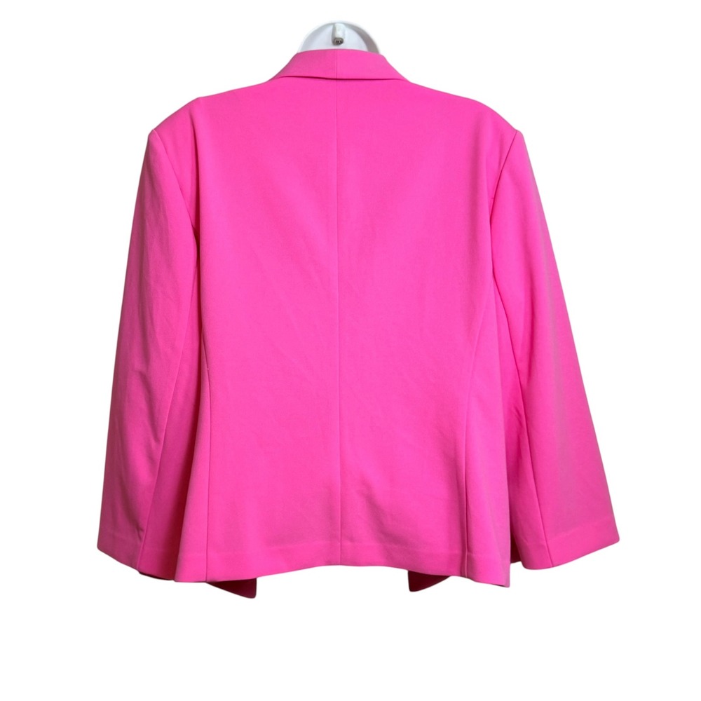 Anne Klein Womens Hot Pink Open Front Shawl Collar Blazer Jacket G7JM2T5936M - Picture 2 of 7